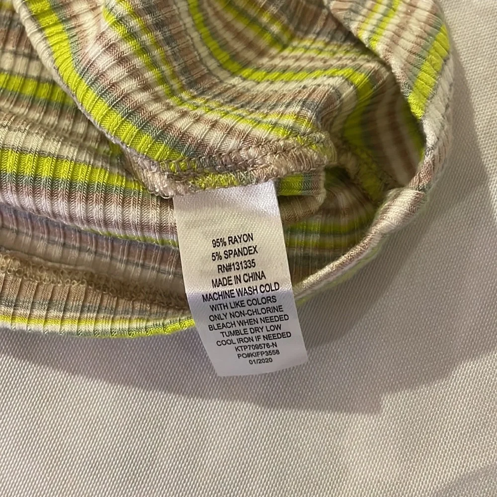 Y2K Style Walking on Sunshine Striped Twist Side Front Top - Picture 8 of 11